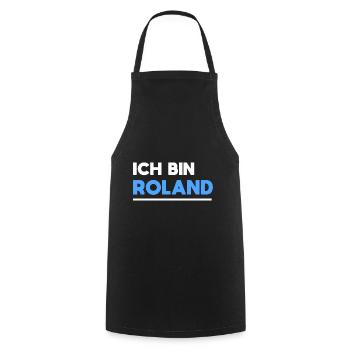 Roland Name Spruch für stolze Rolands - Kochschürze - Schwarz - Vorne - AI Model Male 185 dark (185cm)