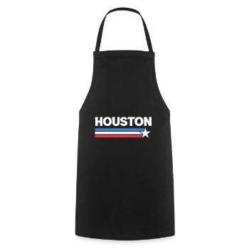 Conception du drapeau de Houston pour les fiers résidents de Houston - Tablier de cuisine - noir - Devant - AI Model Male 185 dark (185cm)