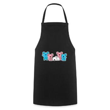 Trans Flagge Koala Design für Trans Menschen - Kochschürze - Schwarz - Vorne - AI Model Male 185 dark (185cm)