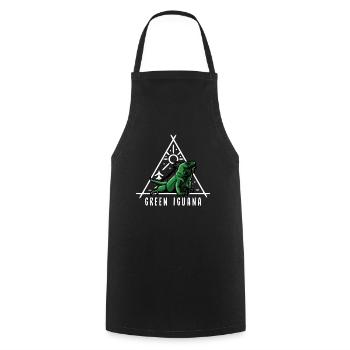 Green Iguana Reptile Keeper Lizard - Cooking Apron - black - Front - AI Model Male 185 dark (185cm)