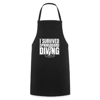 Plongeurs survivants - Tablier de cuisine - noir - Devant - AI Model Male 185 dark (185cm)