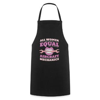 Mécanicienne d’avion - Tablier de cuisine - noir - Devant - AI Model Male 185 dark (185cm)