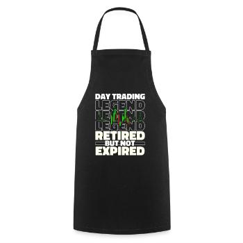 Day Trading Day Trader à la retraite - Tablier de cuisine - noir - Devant - AI Model Male 185 dark (185cm)