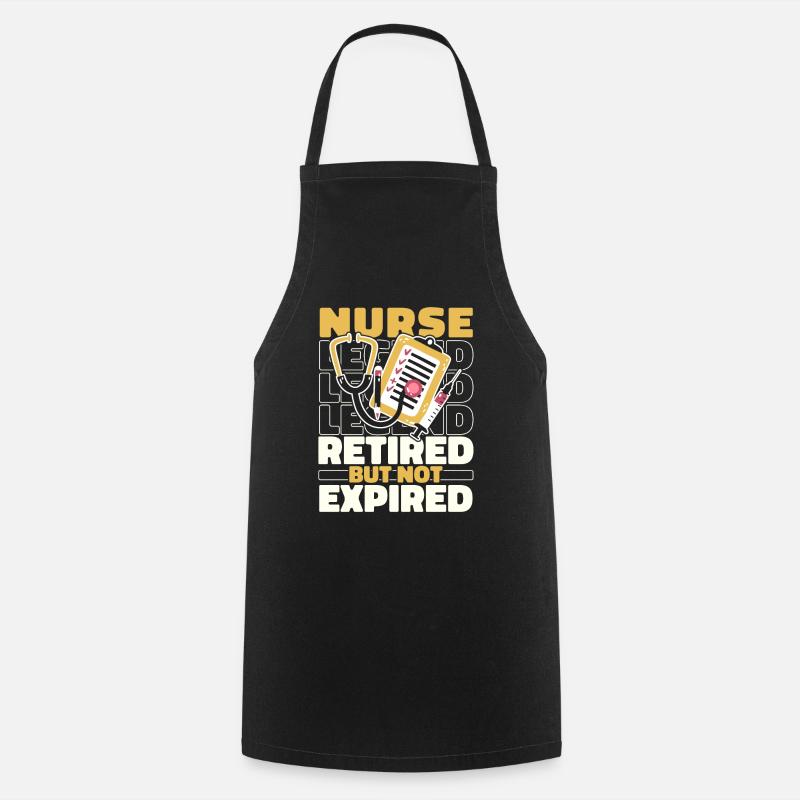 Infirmière à la retraite - Tablier de cuisine - noir