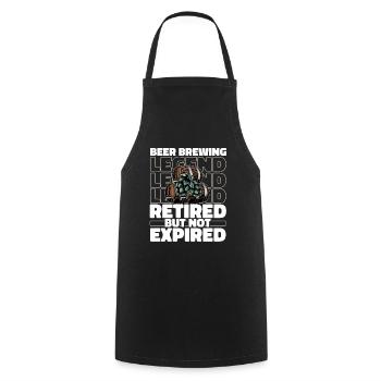 Hobby Brewer Beer Craft Beer Retired - Cooking Apron - black - Front - AI Model Male 185 dark (185cm)