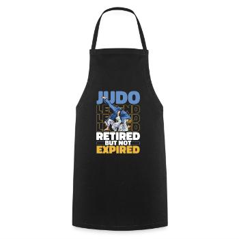 Judoka Pensioners - Cooking Apron - black - Front - AI Model Male 185 dark (185cm)