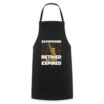 Saxophone Saxophone Retraité - Tablier de cuisine - noir - Devant - AI Model Male 185 dark (185cm)