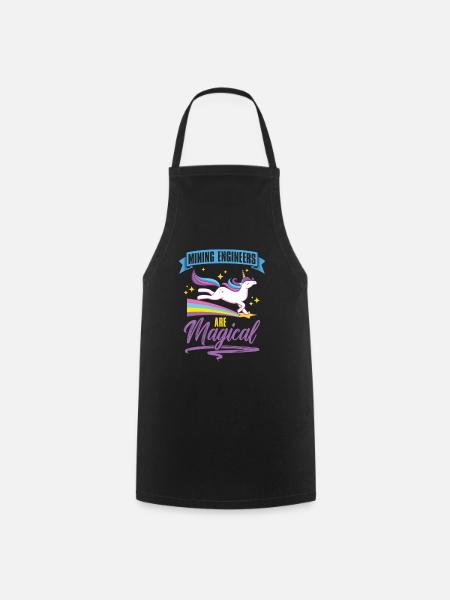 Ingénieur Licorne Ingénieur Minier - Tablier de cuisine - noir