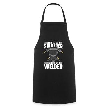 Soudeur Serrurier Souder - Tablier de cuisine - noir - Devant - AI Model Male 185 dark (185cm)