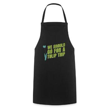 Tulips Humor Tulips - Cooking Apron - black - Front - AI Model Male 185 dark (185cm)