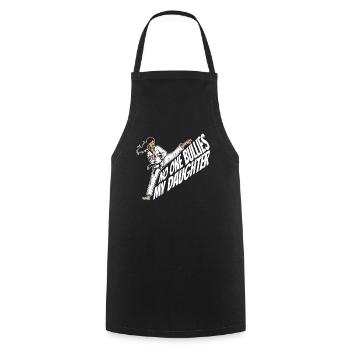 Taekwondo Père Taekwondo - Tablier de cuisine - noir - Devant - AI Model Male 185 dark (185cm)