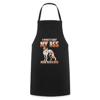 Australian Shepherd - Cooking Apron - black - Front - AI Model Male 185 dark (185cm)