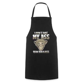 Monkey Ironic - Cooking Apron - black - Front - AI Model Male 185 dark (185cm)