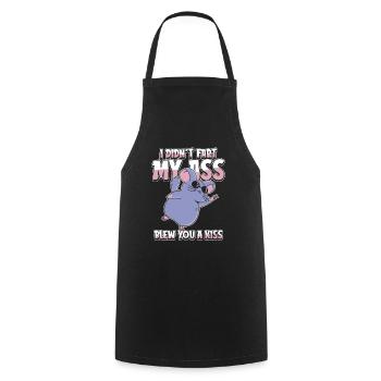 Chinchilla Je n’ai pas pété mes fesses t’a soufflé un baiser - Tablier de cuisine - noir - Devant - AI Model Male 185 dark (185cm)