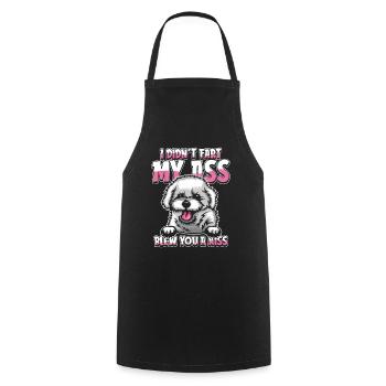 Bichon Frize - Tablier de cuisine - noir - Devant - AI Model Male 185 dark (185cm)