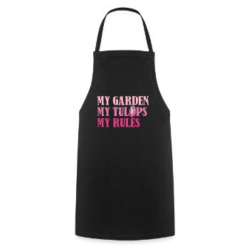 Tulips Humor Tulips - Cooking Apron - black - Front - AI Model Male 185 dark (185cm)