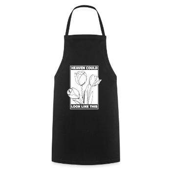 Tulips Sky Tulips - Cooking Apron - black - Front - AI Model Male 185 dark (185cm)