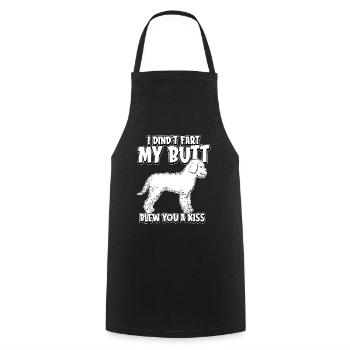 Caniche Je n’ai pas pété mes fesses t’a soufflé un baiser - Tablier de cuisine - noir - Devant - AI Model Male 185 dark (185cm)
