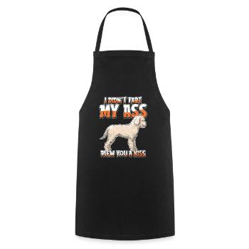Caniche Je n’ai pas pété mes fesses t’a soufflé un baiser - Tablier de cuisine - noir - Devant - AI Model Male 185 dark (185cm)