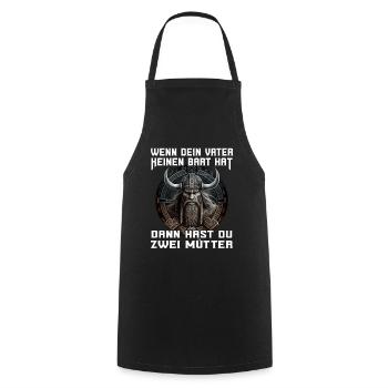 Wikinger Nordmänner Spruch Geschenk - Kochschürze - Schwarz - Vorne - AI Model Male 185 dark (185cm)