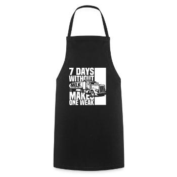 Cow Milk Funny Milk Wagon - Cooking Apron - black - Front - AI Model Male 185 dark (185cm)