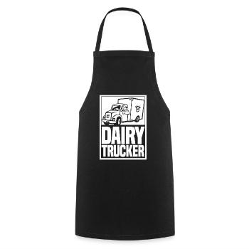 Cow Milk Driver Milk Truck - Cooking Apron - black - Front - AI Model Male 185 dark (185cm)