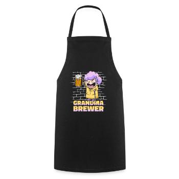 Bière artisanale Bière artisanale Mamie - Tablier de cuisine - noir - Devant - AI Model Male 185 dark (185cm)