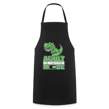 Dinosaure T Rex Dinosaure adulte - Tablier de cuisine - noir - Devant - AI Model Male 185 dark (185cm)