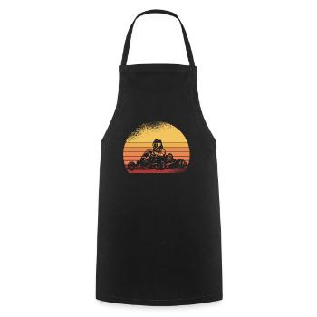 Go karting, karting, karting - Cooking Apron - black - Front - AI Model Male 185 dark (185cm)