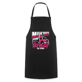 Cow Milk All Stars Milk Wagon - Cooking Apron - black - Front - AI Model Male 185 dark (185cm)