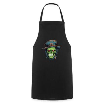 Zombie Halloween - Cooking Apron - black - Front - AI Model Male 185 dark (185cm)