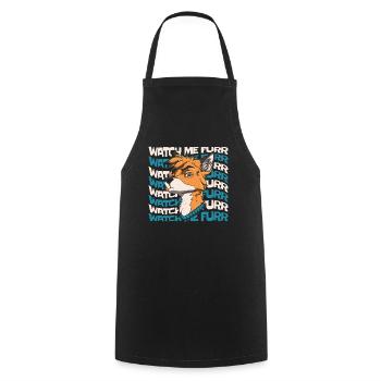 Furry Fandom Fursuits Humor - Cooking Apron - black - Front - AI Model Male 185 dark (185cm)