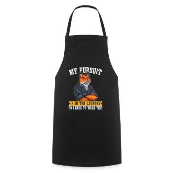 Furry Fandom Fursuits Funny - Cooking Apron - black - Front - AI Model Male 185 dark (185cm)