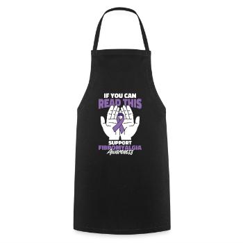 Fibromyalgie rhumatisme mains - Tablier de cuisine - noir - Devant - AI Model Male 185 dark (185cm)