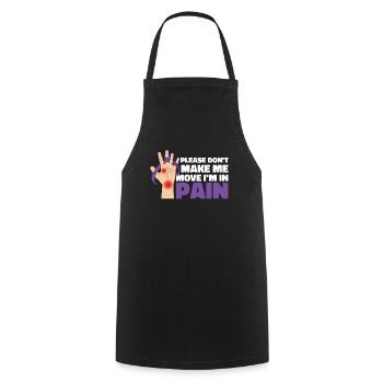 Fibromyalgie rhumatisme mains - Tablier de cuisine - noir - Devant - AI Model Male 185 dark (185cm)
