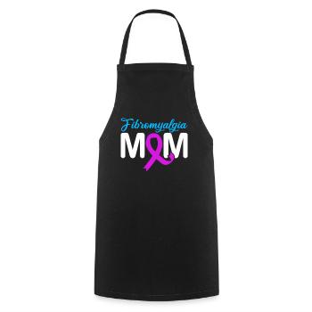 Fibromyalgie rhumatisme mère - Tablier de cuisine - noir - Devant - AI Model Male 185 dark (185cm)