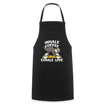 Faultier Kaffee Faultier Yoga - Kochschürze - Schwarz - Vorne - AI Model Male 185 dark (185cm)
