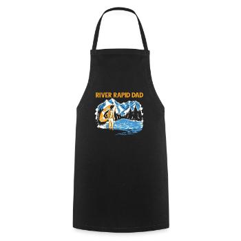 Rafting Papa White Water Rafting - Cooking Apron - black - Front - AI Model Male 185 dark (185cm)