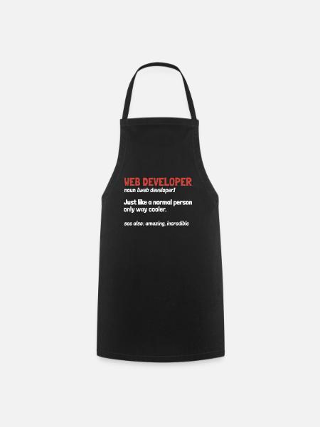 Développeur Web Définition du développeur Web - Tablier de cuisine - noir