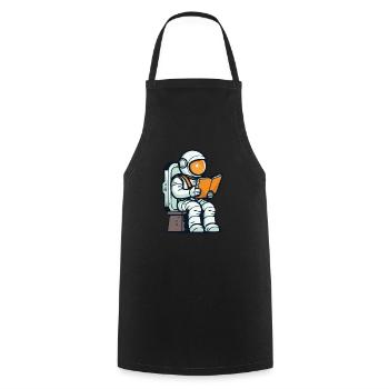 Livre Rat de bibliothèque Rat de bibliothèque Astronaute - Tablier de cuisine - noir - Devant - AI Model Male 185 dark (185cm)