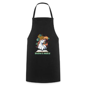 Book Bookworm Bookworm Magic Book Fairy - Cooking Apron - black - Front - AI Model Male 185 dark (185cm)