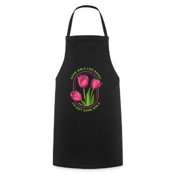 Tulipes Humour Tulipes - Tablier de cuisine - noir - Devant - AI Model Male 185 dark (185cm)