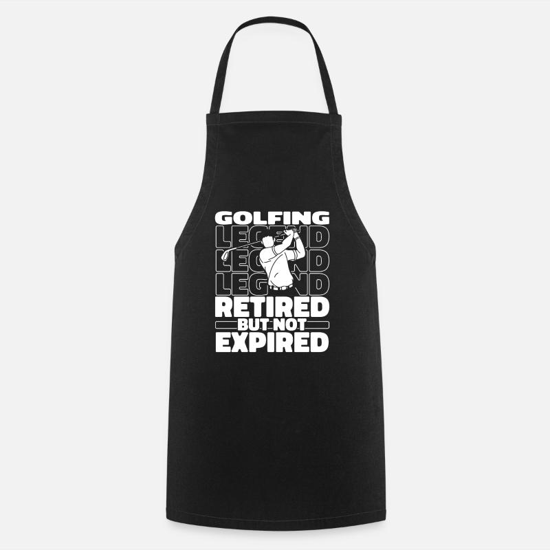 Golf Golfer Golfen Im Ruhestand - Kochschürze - Schwarz