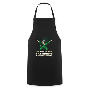 Légende du parachutisme intérieur - Tablier de cuisine - noir - Devant - AI Model Male 185 dark (185cm)