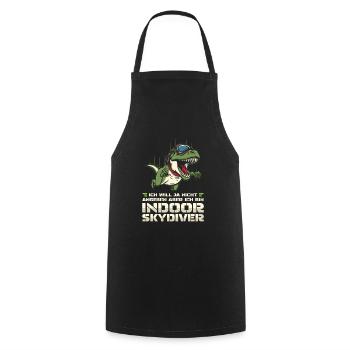 Indoor Skydiving T Rex - Kochschürze - Schwarz - Vorne - AI Model Male 185 dark (185cm)