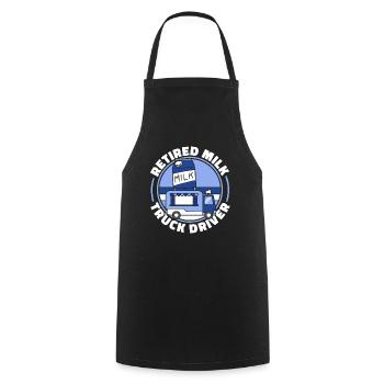 Retired Cow Milk Milk Wagon - Cooking Apron - black - Front - AI Model Male 185 dark (185cm)
