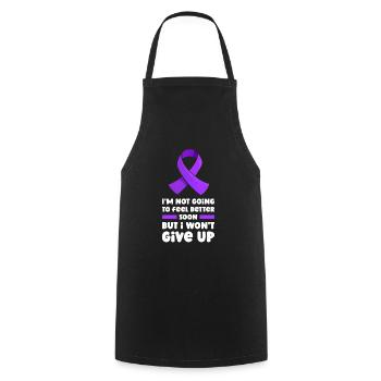 Fibromyalgie Rhumatisme mignon - Tablier de cuisine - noir - Devant - AI Model Male 185 dark (185cm)