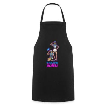 Sailing Sailor Sailboat Cool - Cooking Apron - black - Front - AI Model Male 185 dark (185cm)