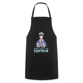 Voile Marins Voilier Filles Voilier Femmes - Tablier de cuisine - noir - Devant - AI Model Male 185 dark (185cm)