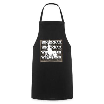 axe throwing axe thrower wheelchair - Cooking Apron - black - Front - AI Model Male 185 dark (185cm)